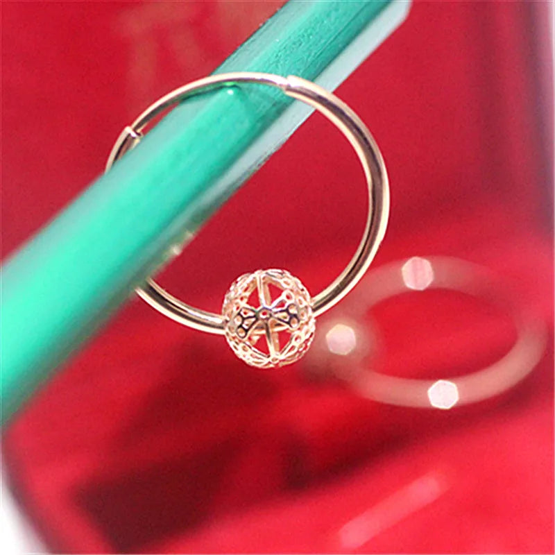 PURPLE ROSE GOLD HOOP EARRINGS