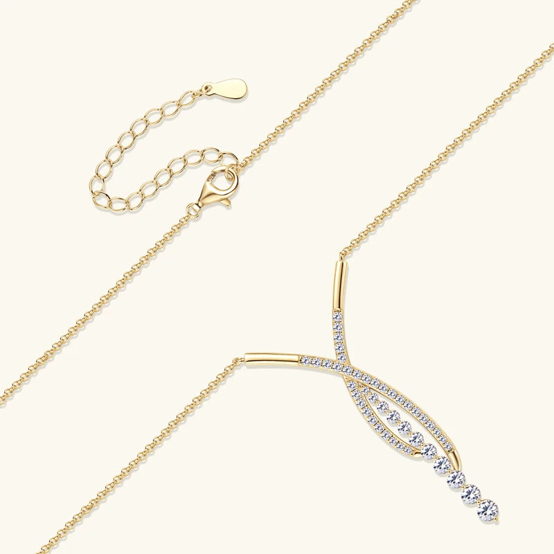 MOISSANITE CROSS SILVER NECKLACE