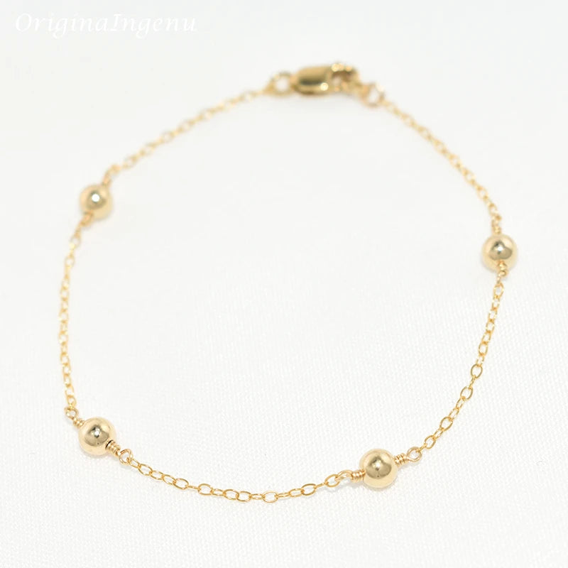 Handmade 14K Gold Filled Beads Bracelet
