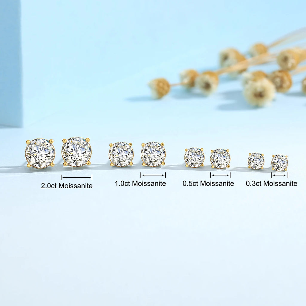 18K GOLD MOISSANITE EARRINGS