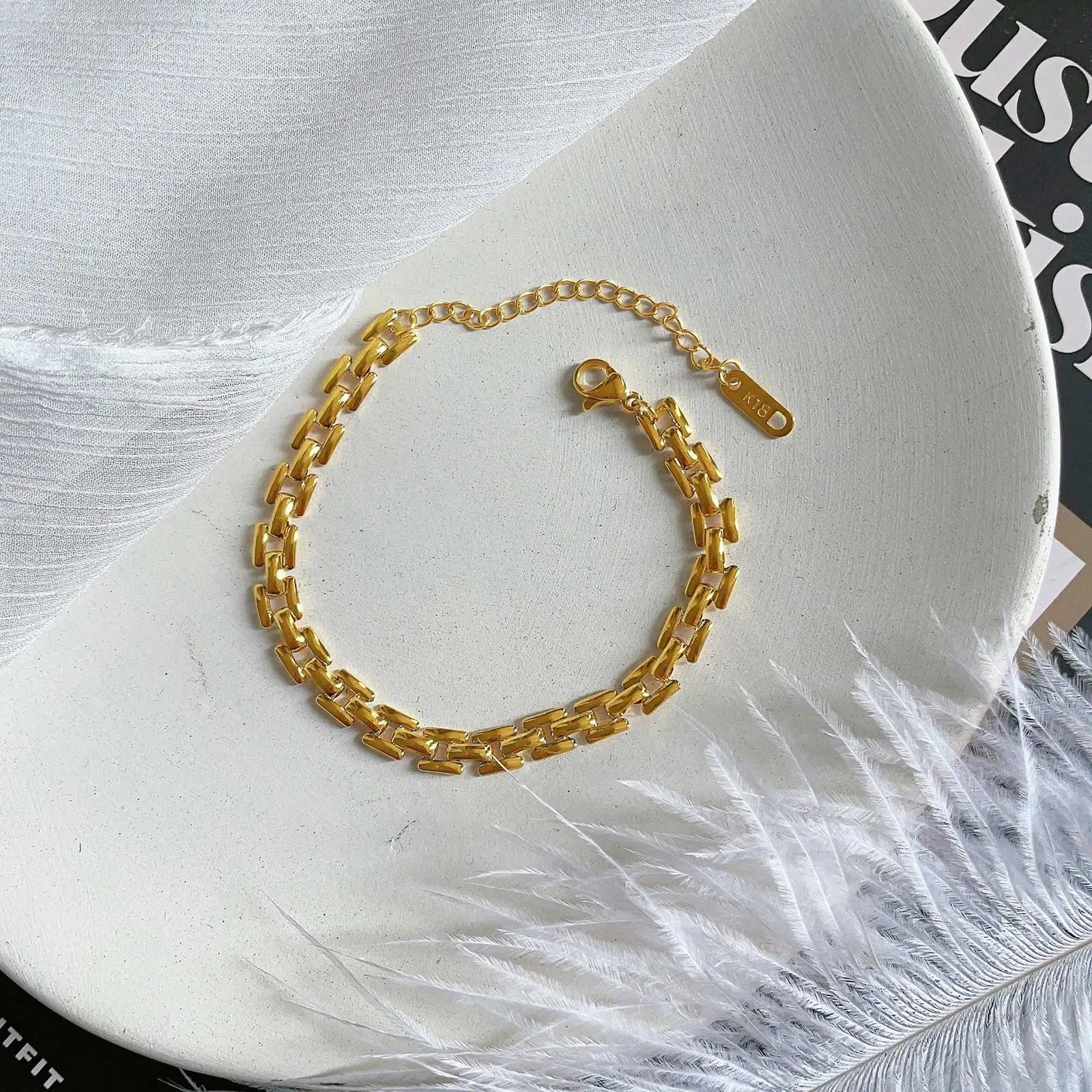 Watch Band Link Chain Bracelet