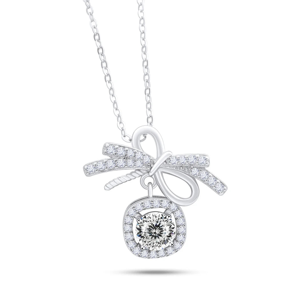 1CT MOISSANITE STERLING NECKLACE