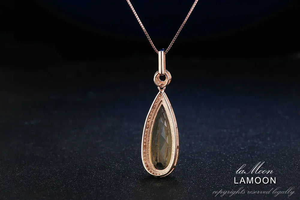 CITRINE ROSE GOLD NECKLACE