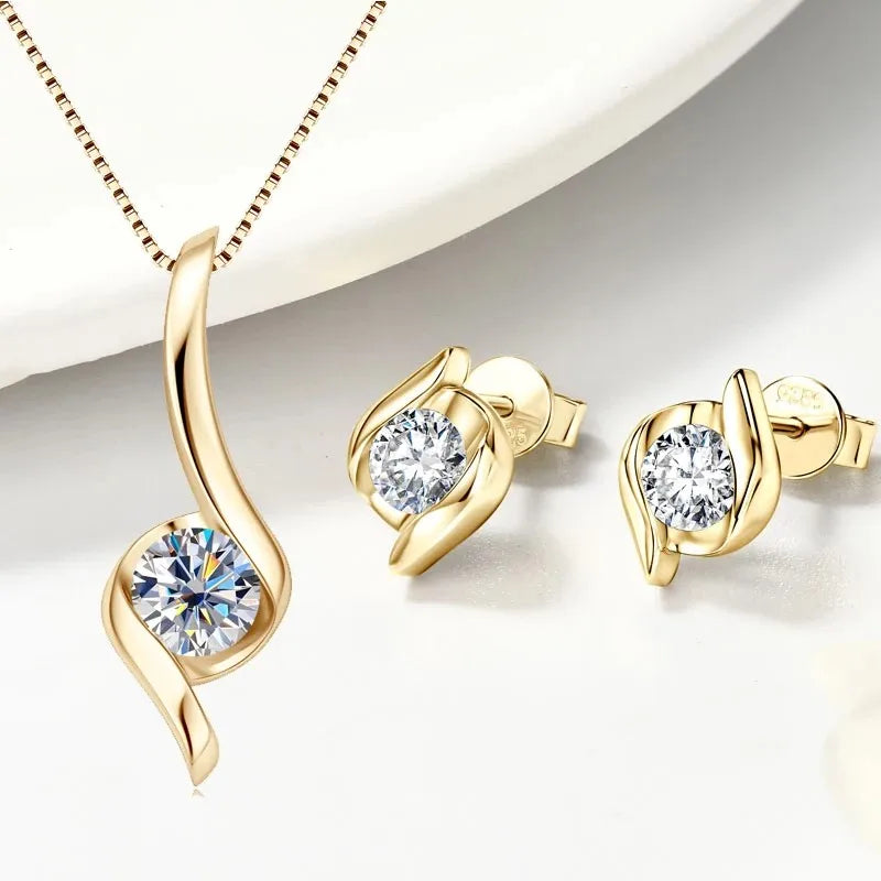 925 SILVER MOISSANITE JEWELRY SET