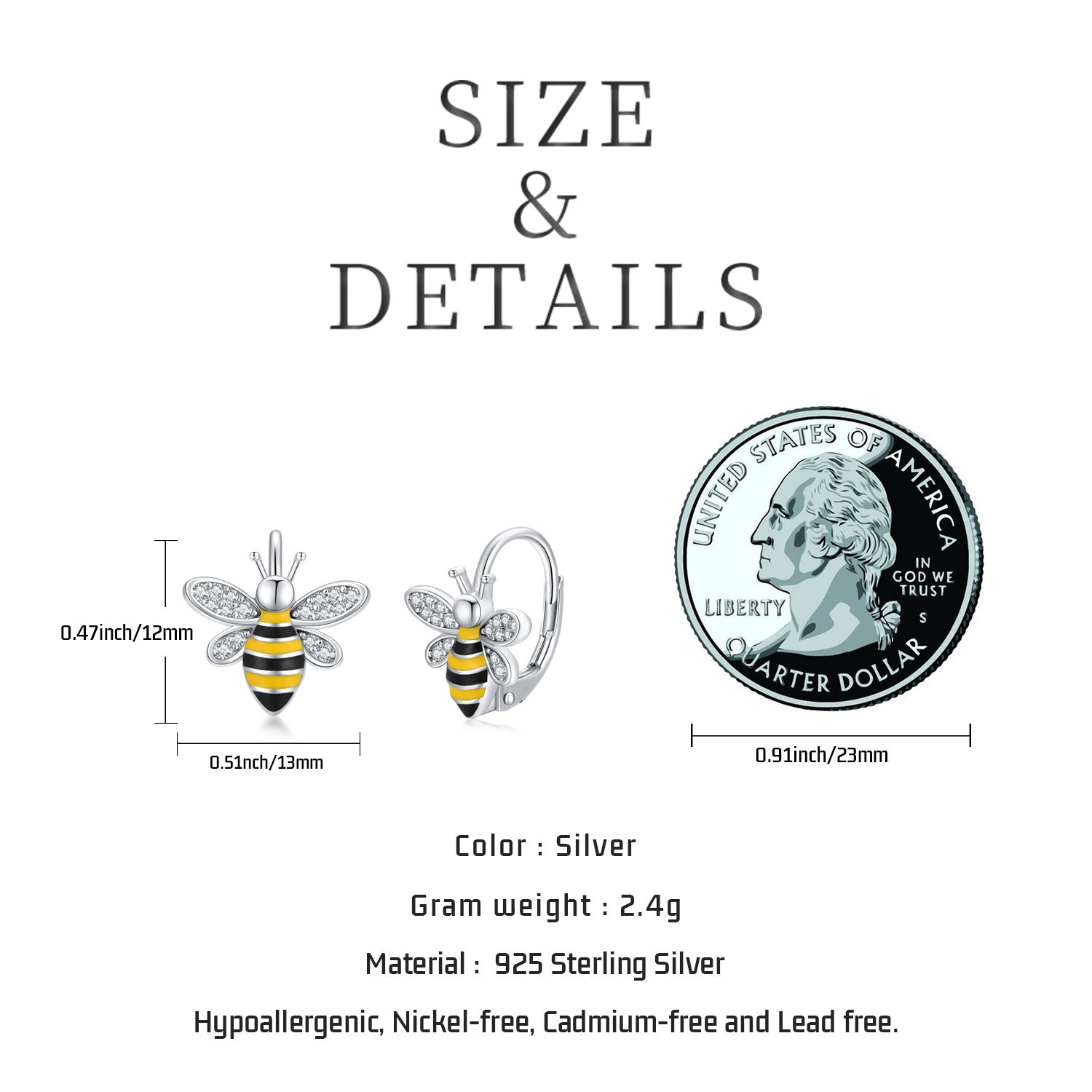 S925 Bee Huggy